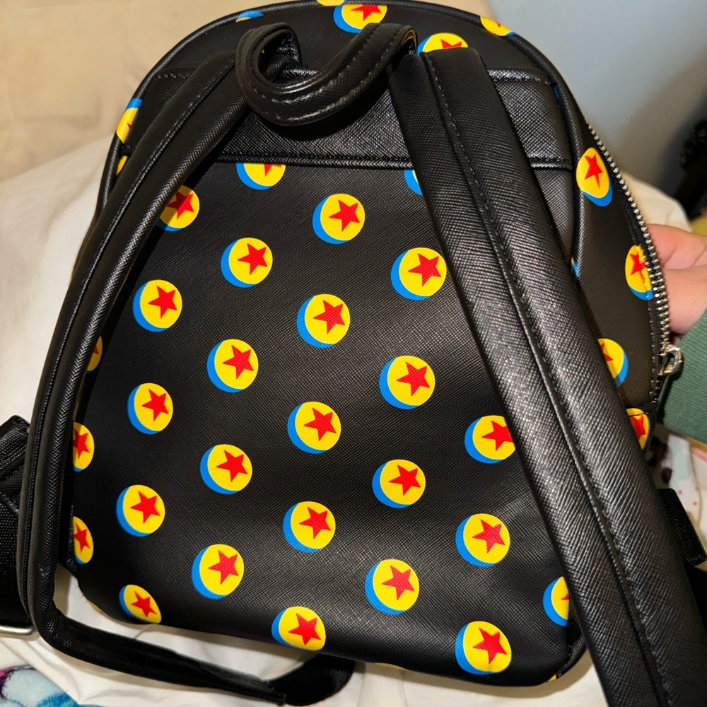 Disney Parks Pixar Ball Mini Loungefly Backpack And Attached Coin Purse View 2